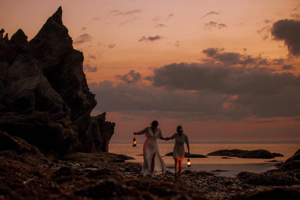 Mariage intime en nature au Québec au Parc national du Bic